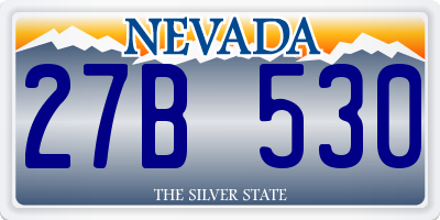 NV license plate 27B530