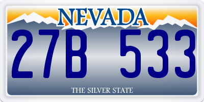 NV license plate 27B533