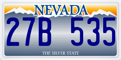 NV license plate 27B535