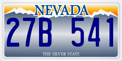 NV license plate 27B541