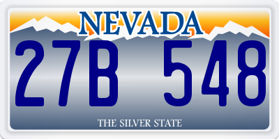 NV license plate 27B548