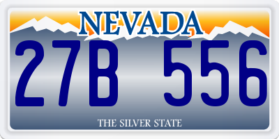 NV license plate 27B556