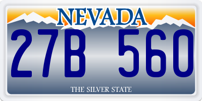 NV license plate 27B560