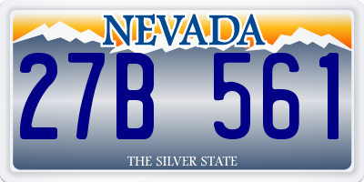 NV license plate 27B561