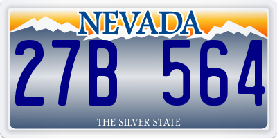 NV license plate 27B564