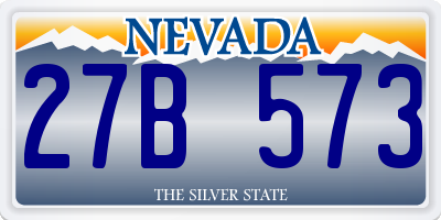 NV license plate 27B573