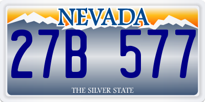 NV license plate 27B577