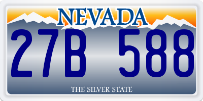 NV license plate 27B588