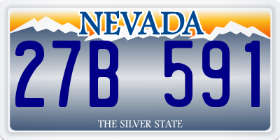 NV license plate 27B591