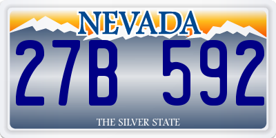 NV license plate 27B592