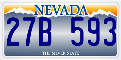 NV license plate 27B593