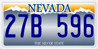 NV license plate 27B596