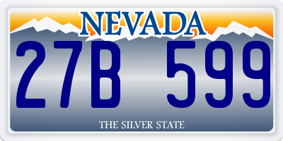 NV license plate 27B599
