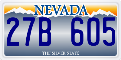 NV license plate 27B605