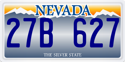 NV license plate 27B627