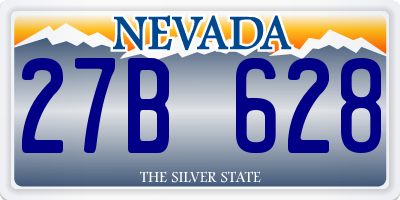 NV license plate 27B628
