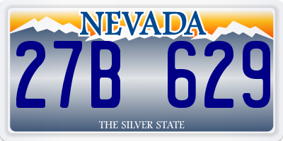 NV license plate 27B629