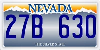 NV license plate 27B630
