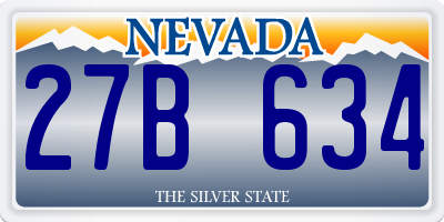 NV license plate 27B634