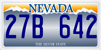 NV license plate 27B642
