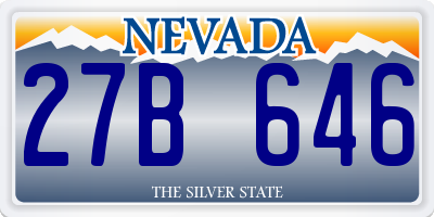 NV license plate 27B646