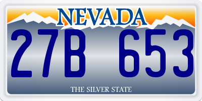 NV license plate 27B653
