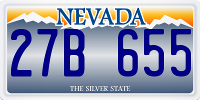 NV license plate 27B655