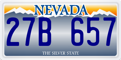NV license plate 27B657