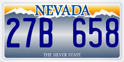 NV license plate 27B658
