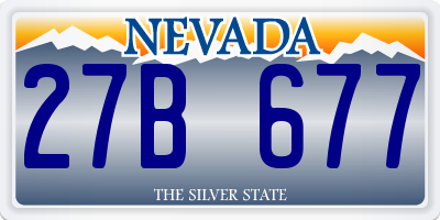 NV license plate 27B677