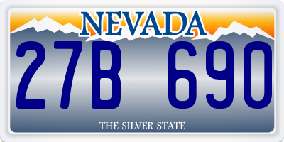 NV license plate 27B690
