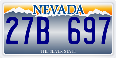 NV license plate 27B697