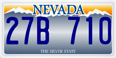 NV license plate 27B710