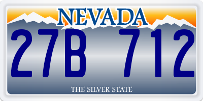 NV license plate 27B712