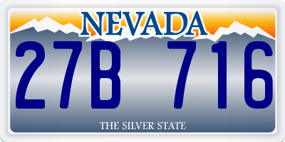 NV license plate 27B716