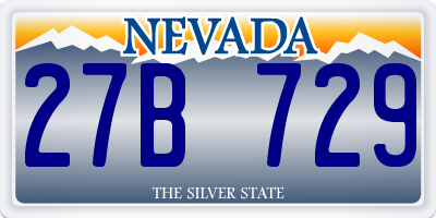 NV license plate 27B729