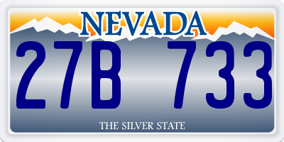 NV license plate 27B733