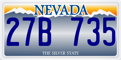 NV license plate 27B735