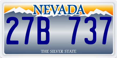 NV license plate 27B737