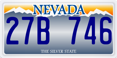 NV license plate 27B746
