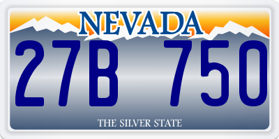 NV license plate 27B750