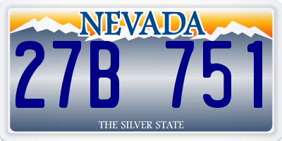 NV license plate 27B751