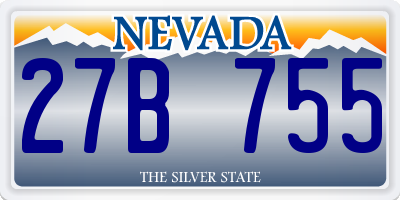 NV license plate 27B755