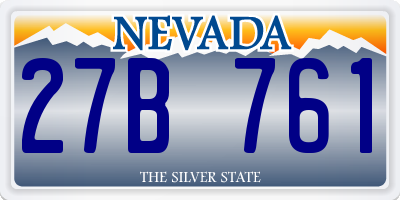 NV license plate 27B761