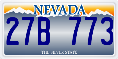 NV license plate 27B773