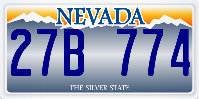 NV license plate 27B774