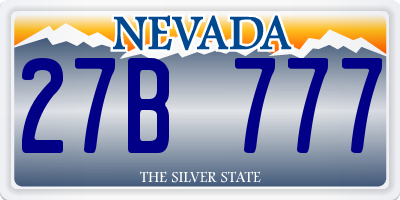 NV license plate 27B777