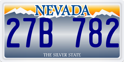 NV license plate 27B782
