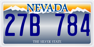 NV license plate 27B784