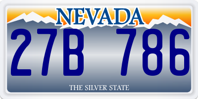 NV license plate 27B786